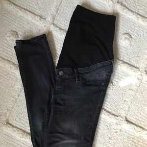 Black/grey maternity skinny jeans